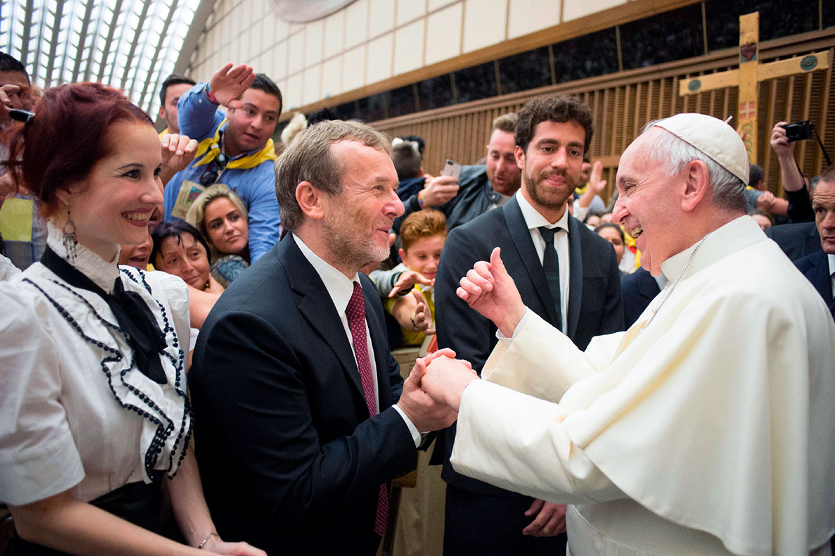 Con Ahara Bischoff in udienza da Papa Francesco