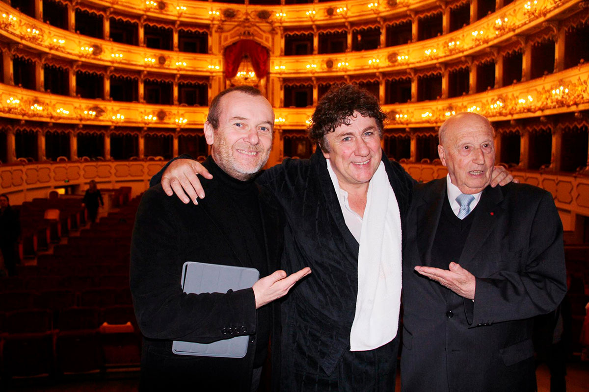 Con David Lariblr e il Dr Alain Frère al Teatro Ponchielli di Cremona
