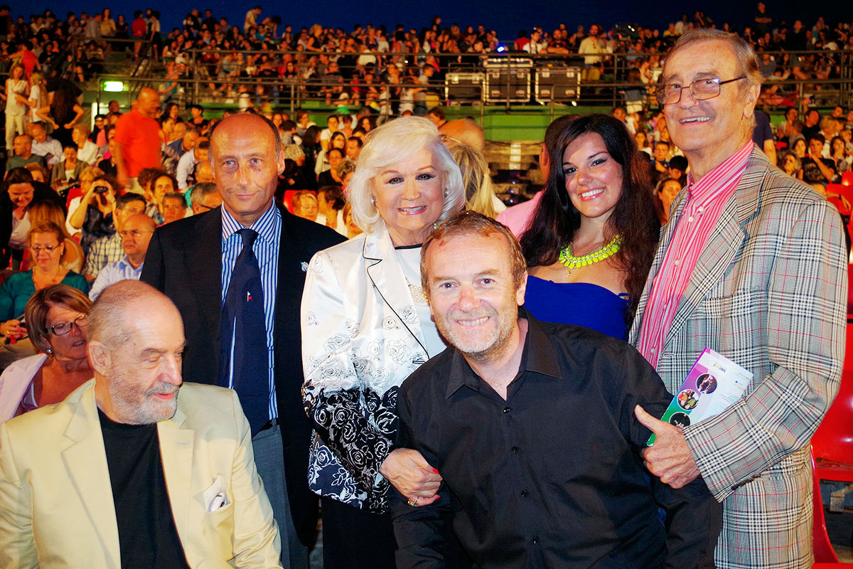 Con Paolo Pristipino, Antonio Buccioni, Liana Orfei, Moira Orfei Jr e Walter Nones